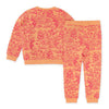 Burts Bees Crewneck & Jogger Set, Cali Woods Peach Puff