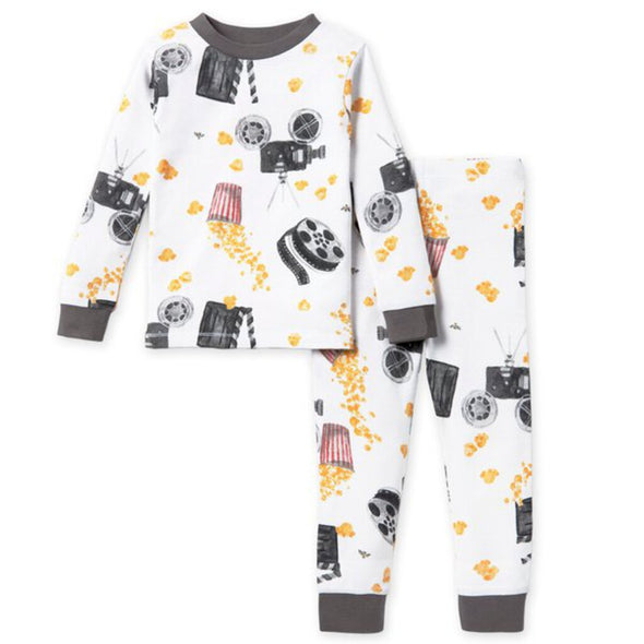 Burts Bees Tee & Pant PJ Set, Movie Night