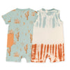 Burts Bees 2-Pack Romper Set, Desert Daze Sea Foam