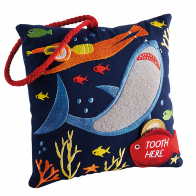 Floss & Rock Tooth Fairy Cushion, Deep Sea