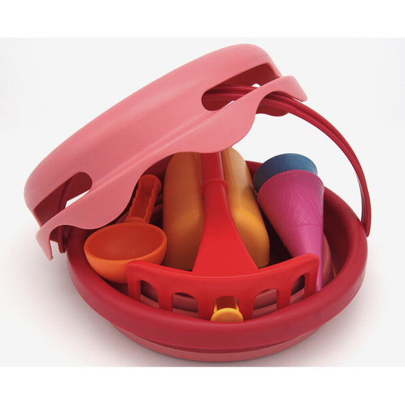 Compact Toys 7-in-1 Sand Toys Set, Red