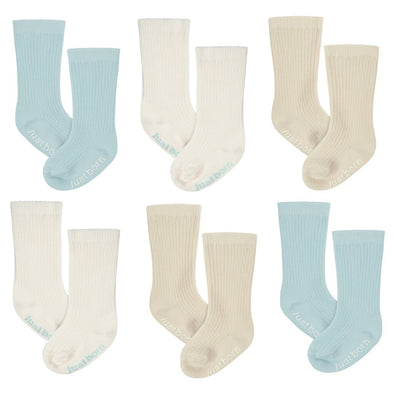 Just Born Socks 6pk, Blue