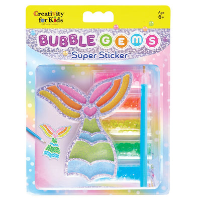 Creativity For Kids Bubble Gems Super Sticker, Mermaid