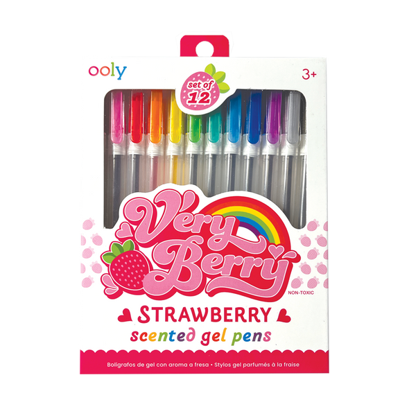 Ooly Very Berry Strawberry Scented Gel Pens