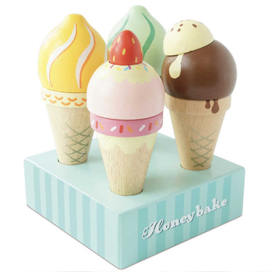 Le Toy Van Wooden Ice Cream Cones Set