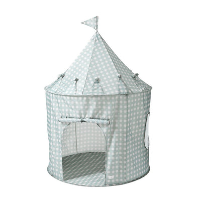 3 Sprouts Fabric Play Tent Castle, Gingham Blue (LOCAL PICKUP ONLY)