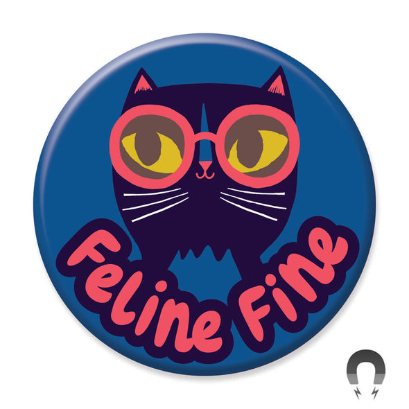 Badge Bomb Magnet, Feline Fine