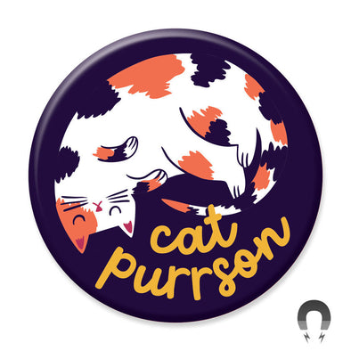 Badge Bomb Magnet, Cat Purrson