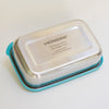 UKonserve 25oz Rectangular Stainless Steel Food Storage Container, Cosmic Blue