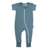 Parade Organics 2-Way Zip Romper Short Sleeve, Ocean