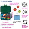 Yumbox Tapas 4 Compartment, Greenwich Green with Race Cars Tray