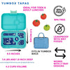 Yumbox Tapas 5 Compartment, Antibes Blue with Bon Appetit Tray