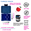 Yumbox Snack, Monte Carlo Blue with Clear Navy Tray