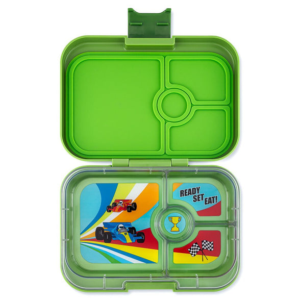 Yumbox Panino, Matcha Green with Racecars Tray