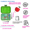 Yumbox Original, Matcha Green with Funny Monsters Tray