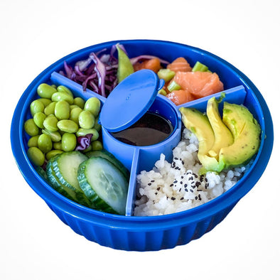 Yumbox Poke Bowl 3 Compartment, Hawaii Blue