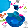 Yumbox Poke Bowl 3 Compartment, Hawaii Blue