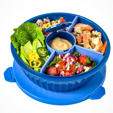 Yumbox Poke Bowl 4 Compartment, Hawaii Blue