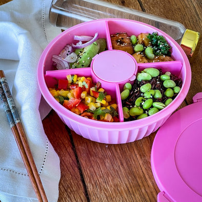 Yumbox Poke Bowl 4 Compartment, Guava Pink