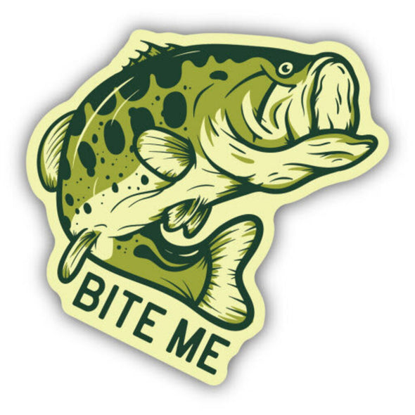 Bite Me Largemouth Bass Sticker