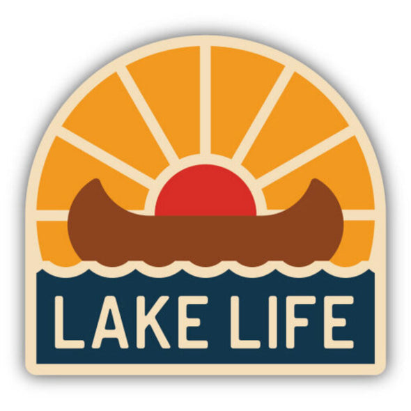 Lake Life Canoe Arch Sticker