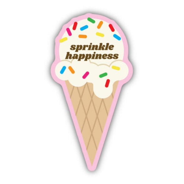 Sprinkle Happiness Ice Cream Cone Sticker