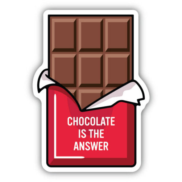 Chocolate Is The Answer Sticker