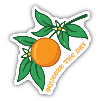 Squeeze The Day Orange Sticker