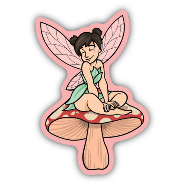 Fairy On A Mushroom Sticker