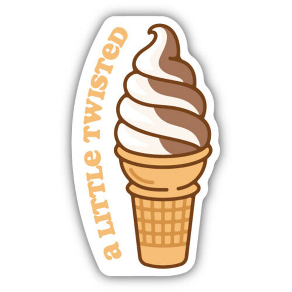 A Little Twisted Ice Cream Cone Sticker