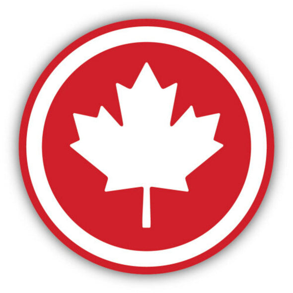 Canada Leaf Circle Sticker