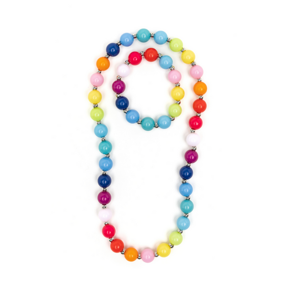 Great Pretenders Beaded Bubblegum Necklace and Bracelet Set