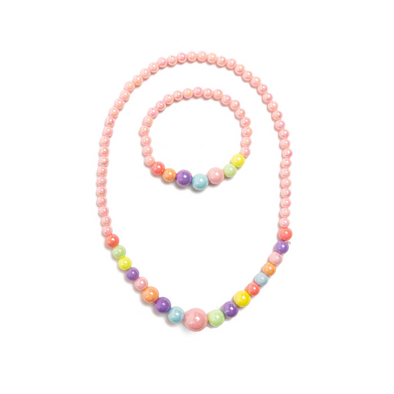 Great Pretenders Pearly Pastel Necklace and Bracelet Set