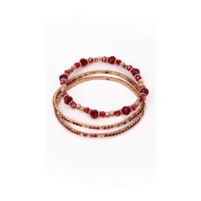 Great Pretenders Boutique Ruby Red Bracelet Set