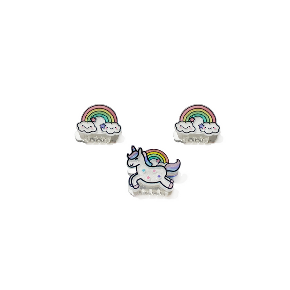 Great Pretenders Unicorn and Rainbow Mini Hair Clips