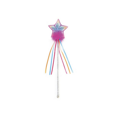 Great Pretenders Multi Pastel and Hot Pink Glitter Rainbow Wand