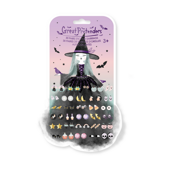 Great Pretenders Sticker Earrings, Natasha The Raven Witch