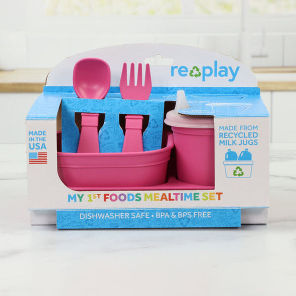 RePlay Tiny Mealtime Set, Bright Pink