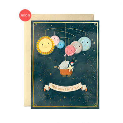 Solar System Baby Card