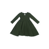 Loulou Lollipop Waffle Skater Dress, Spruce Green