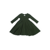 Loulou Lollipop Waffle Skater Dress, Spruce Green