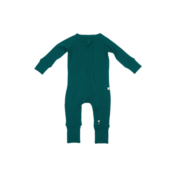 Loulou Lollipop Waffle Knit Sleeper, Peacock