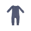 Loulou Lollipop Waffle Knit Sleeper, Denim Blue