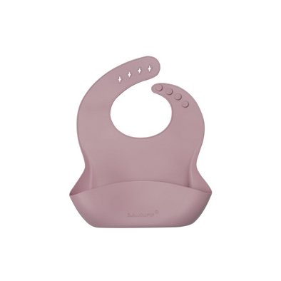 Loulou Lollipop Silicone Bib, Dusty Mauve