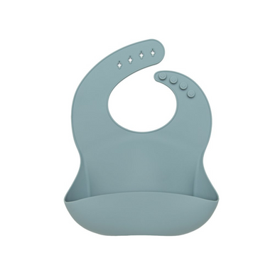 Loulou Lollipop Silicone Bib, Slate