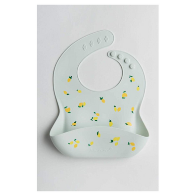 Loulou Lollipop Silicone Bib, Lemon Print