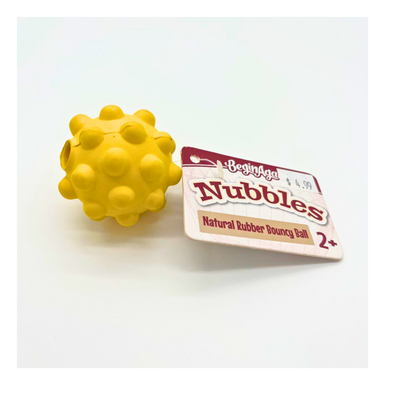 Nubbles Natural Rubber Bouncy Ball, Yellow