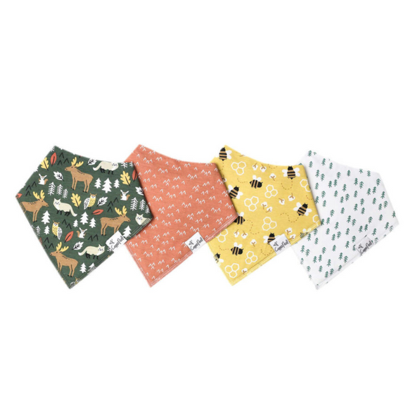 Copper Pearl Baby Bandana Bibs 4 Pack, Atwood