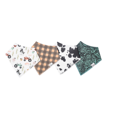 Copper Pearl Baby Bandana Bibs 4 Pack, Jo