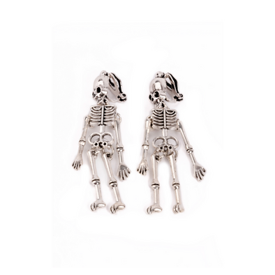 Great Pretenders Spooky Scary Skeleton Clip On Earrings